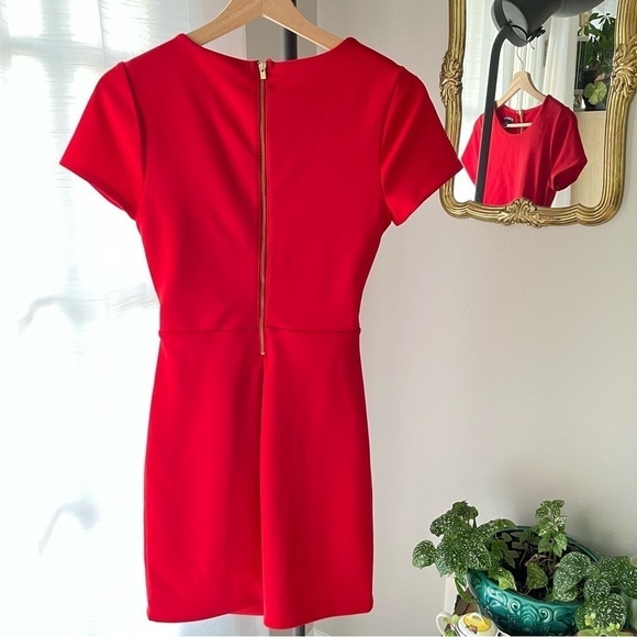 EXPRESS Cut Out Mini Cocktail Dress -‎ Red - Picture 4 of 7